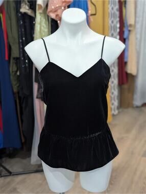 J.Crew Velvet Peplum Camisole Tank